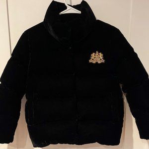 Polo Ralph Lauren Girls Quilted Velvet Down Jacket